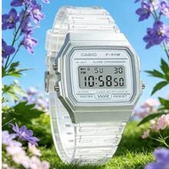 Women's Transparent "Jelly" Watch, White Transparent Strap, Square Dial With Numerals, Y2K Retro Spo