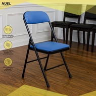 NUEL Blue Folding Party Bench Chair / Outdoor Gathering Event Chair