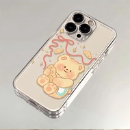 Soft Yellow Bear Fancy Casing hp Vivo Y400 V60 Y19S Y28 V50 Lite V40 Lite 5G Y29 5Gv23E Y03T Y12 Y18