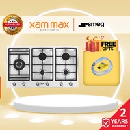 Smeg PS906-5 5 Burner Classic Series / Ultra Low Profile / Stainless Steel Gas Cooker Hob