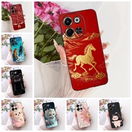For Tecno Spark 30 5G Case KL8 Aesthetic Cute Cartoon Fashion Butterfly Funny Painted Back Cover For