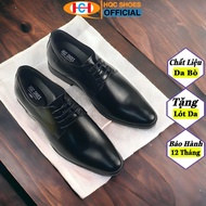 HQC SHOES HQ-400 Black men's cowhide office height increasing dress SHOES