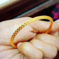 LAELA GELANG TANGAN BUCU BERCORAK EMAS TULEN 916 GOLD