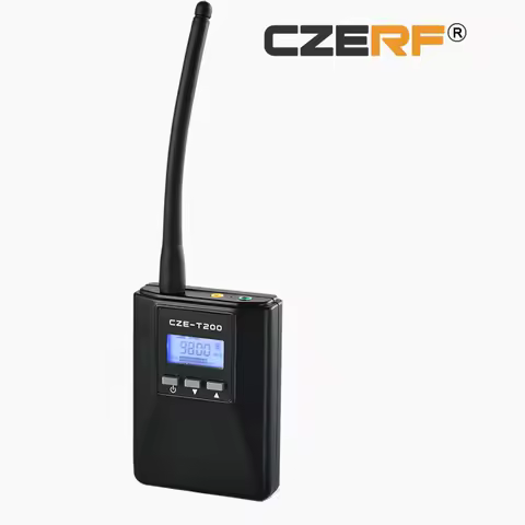 CZE-T200 CZERF PLL Stereo FM Transmitter 0-0.2W MONO MINI Radio Broadcast Station by 1000mAh Battery