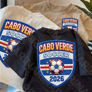 &COD RINASTUDIO 2026 Football Family Kit Cape Verde De National Team Pattern Short Sleeve T-Shirt Fo