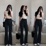 Ready Stock Seluar Jeans Perempuan Black Jeans Women Bootcut Jeans Retro Jeans Bootcut Women Flare J