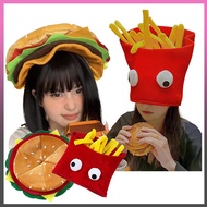 YIDAO2 ✨ Vui Cá Nhân Burger Khoai Tây Chiên Mũ Cho Phụ Nữ Người Đàn Ông Phim Hoạt Hình Thời Trang Gi
