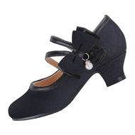 EKM7018 Girls High Heel Dress Shoes Mary Jane Princess Wedding Party Pump Shoes for Kids Toddler