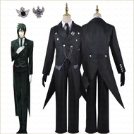XS1 Black Butler Sebastian Michaelis Cosplay Coat Shirt Vest Trousers Costume Set Anime Uniform Hall