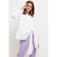 Hazelnut Indonesia - Sabrina Top - Tunic Top / Blouse / Top Wanita - White