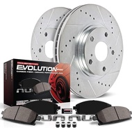 Power Stop K1306 Rear Z23 Carbon Fiber s With Drilled Slotted Brake