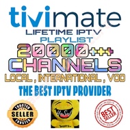 20000++ LIFETIME PLAYLIST FOR TIVIMATE IPTV PLAYER  FULLY SMOOTH MALAYSIA TV CHANNEL, INTERNATIONAL, VOD