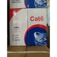 D-Tech UTP Cat6 (0.57mm 23AWG) CCA 305M-Grey