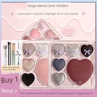 eyeshadow stick glitter eyeshadow Gogo Dance Glitter Macaron Cold Cement Eyeshadow Palette