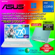 #AT216 USED ASUS TUF FX560H Gaming Laptop Intel Core i7-11600H 16G 512SB SSD NvIdia RTX3050 RTX 3050
