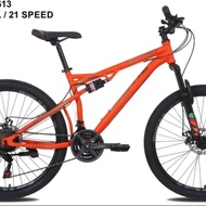 Sepeda gunung MTB 26" Exotic 2613 full suspensi orange