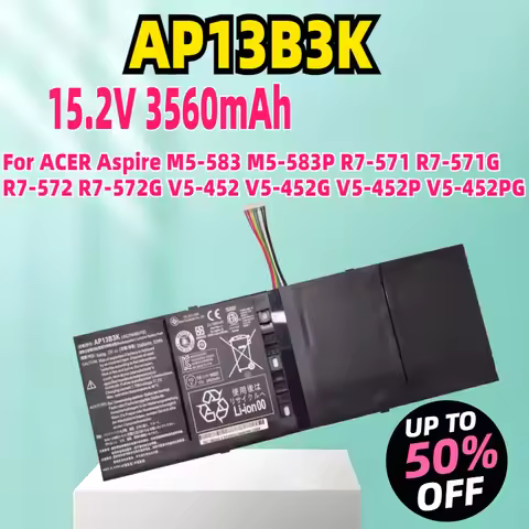 New AP13B3K AP13B8K Laptop Battery For ACER Aspire M5-583 M5-583P R7-571 R7-571G R7-572 R7-572G V5-4