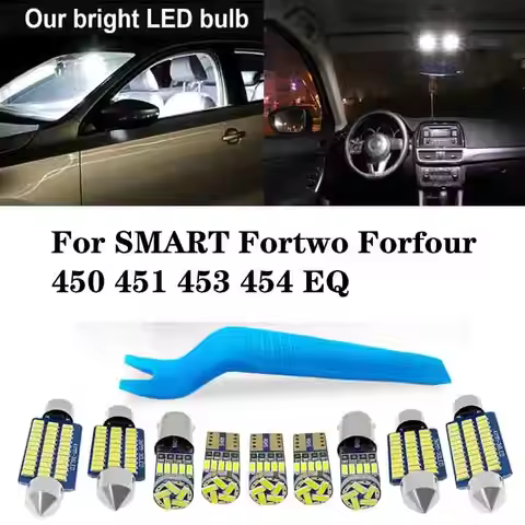 Car Interior LED Light Canbus For SMART Fortwo Forfour 450 451 453 454 EQ City-Coupe Cabrio Electric
