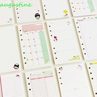 AUGUSTINE Loose Leaf Paper Refill To do List Students Weekly School Supplies A5 A6 Agenda Binder Ins