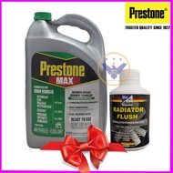 PRESTONE MAX car engine coolant - ASIAN VEHICLES 50% - green - 3.78L can + Bluechem radiator flush