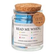 Bible Verse Jar Read Me When Bible Verses Jar Daily Prayer Hope Jar with 90 Verses Christian Gifts f
