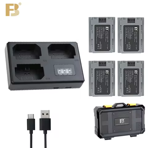 FB NP-FZ100 Battery and 3 Slot USB Charger Set for Sony A7M4 A7R4 A7M3 A7R3 A7S3 A7R5 FX30 A9M2 A1 A