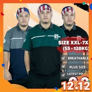 CY 800323 PLUS SIZE MAN CASUAL POLO COLAR SHIRT BIG SIZE / SHIRT COLAR SIZE BESAR 3XL 4XL 5XL 6XL 7X