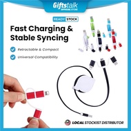 3-in-1 UNI Retractable USB Charging Cable Micro USB Cable Fast Charging Cable USB Cable Fast Chargin
