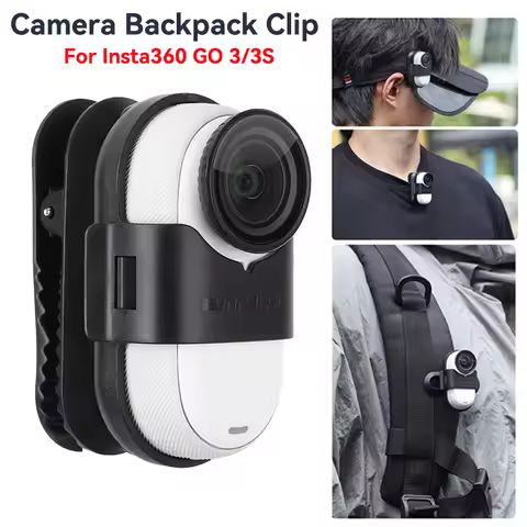 For Insta360 Go 3S/Go 3 Backpack Clip Holder 360 Rotation Sports Camera Clip Mount for Insta360 Go 3