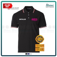 GN Polo T Shirt Sulam Arena TV Installer Uniform Service Repair Event Baju Lelaki Casual Cotton Fashion Embroidery Jahit