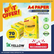 IK Yellow Paper A4 70 gsm 450 Sheets