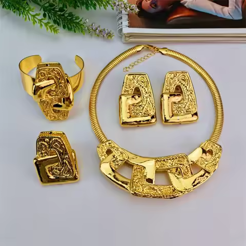 EMMA New Trendy Big Italian Luxury Style Wedding Party Jewelry For African Nigeria Lady Mama Fashion