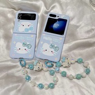 HP GANTUNGAN NEW Cute Case Zflip7 3D Embossed Hellokitty Hello Kitty Ribbon Tie Sanrio Cute With Cha