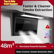 kitchen hood Dapur Kikir Cooker cooking Hood Gas Stove Hob recycle Auto Clean Hob Exhaust Fan Oil fu