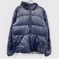 古著CAMP7 Camp Seven 羽絨外套/派克大衣，90% 羽絨，雙面可穿，黑/灰，XL 碼