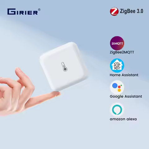 GIRIER ZigBee 3.0 Temperature Humidity Sensor Smart Home Thermometer Indoor Hygrometer Supports Alex