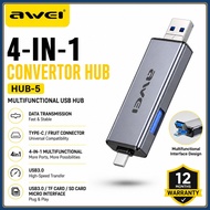 Awei HUB-5 Convertor Adapter 4-in-1 Docking Station Awei HUB-5L Multifunctional Hub Awei Converter A