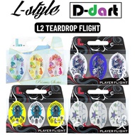 L STYLE DARTS FLIGHT - (L2 TEARDROP) L-Flight PRO L2 MIX FLIGHT L PRO DART FLIGHT (SAYAP ARROW)
