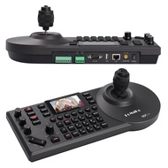 FoMaKo NDI PTZ Camera Controller 3" Preview LCD, NDI Camera Controller Keyboard with 4D Joystick for