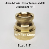 NHT 1.5 in INSTANTANEOUS JOHN MORRIS MALE INTERNAL THREAD FIRE ADAPTOR