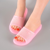 KY-D Jelly Sandals Summer Women's Fashion Transparent Crystal Plastic Slippers Flat Heel Platform Home Non-Slip Bathroom