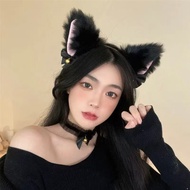 Cute Bell Collar Cat Ear Headband Set Cosplay Sweet Maid Headband Influencer Atmosphere Accessories 