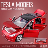 [Ready Stock Promotion] Tesla Model3 New Energy Car Model Simulation Alloy Collection Car Decoration