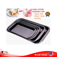 Non-Stick Rectangle Baking Pan Tray Baking Mold for Swiss Roll Cake | Roasting Pan Cooking Tray | Lo