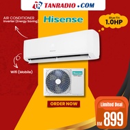 Hisense Air Cond 1HP Inverter 4 Star Blue Fin Auto Clean AI09CBGS Conditioner AC 冷气机