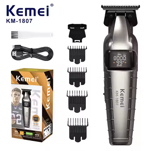 Professional Hair Trimmer by Kome USB Rechargeable Cordless Hair Clippers for Men with LCD Display H