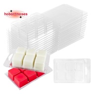 30pcs Wax Melt Container Clamshell Packaging Mold Box 6 Cavity Clear Plastic Cube Tray Wax Melt Clam