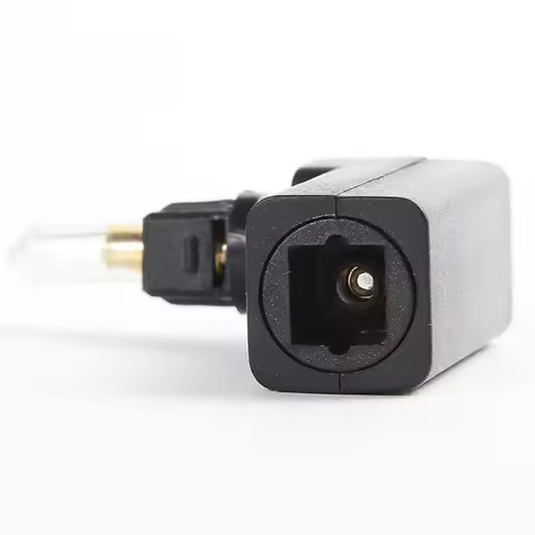 Efficient 1Pcs Toslink 90 Degree Optical Audio Cable Adapter Male to Female