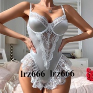 [lrz666] Pseudo-Mother cd Cross-Dressing Sexy Waist-Shaping Jumpsuit Men to Women Lace Stitching Hal
