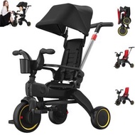 Others - 便攜式嬰兒車 - 快速折疊兒童三輪車4 合 1 三輪車適合 1 至 6 歲幼兒的三輪車、輕型手杖嬰兒車、斜躺式帶襯墊、360° 旋轉